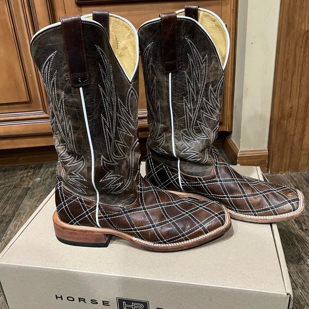 WESTERN Horsepower men’s cowboy boots sabatoge size 10 cowboy. Great condition!